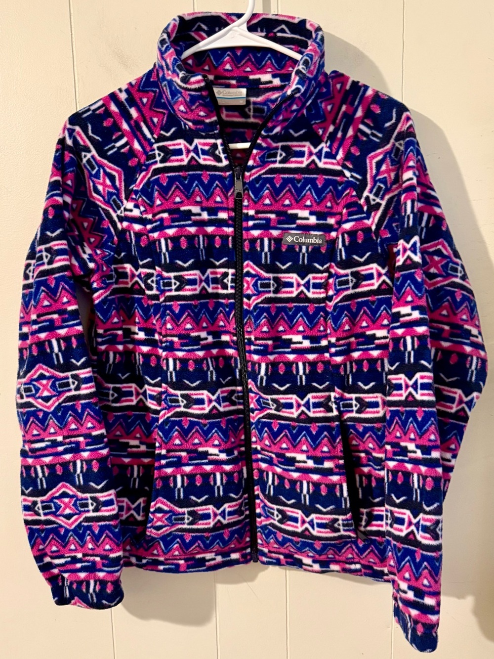 Columbia Women's Aztec Geometric Full Zip Fleece Jacket Size M